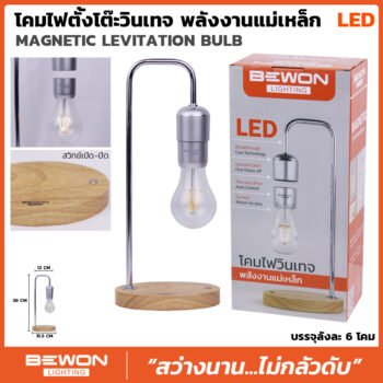 โคมไฟตั้งโต๊ะวินเทจ พลังงานแม่เหล็ก