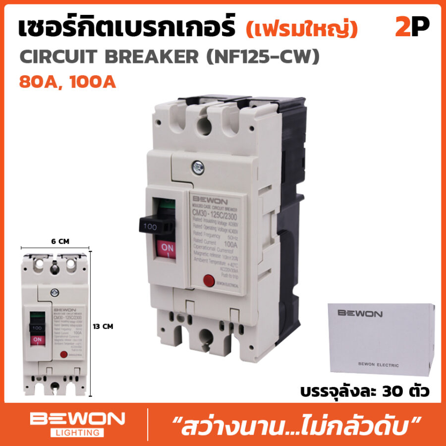 เบรกเกอร์ 2 สาย NF125 (80A,100A)
