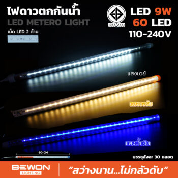 ไฟดาวตกกันน้ำ 9W