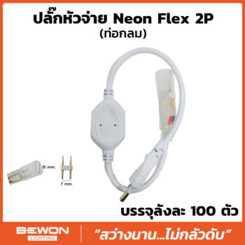 ปลั๊กหัวจ่าย Neonflex ท่อกลม 2P
