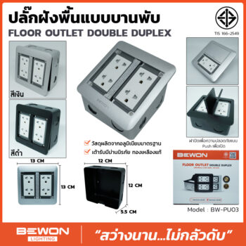 ปลั๊กฝังพื้นแบบบานพับ