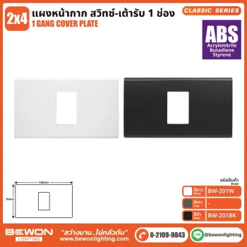 แผงหน้ากาก Classic Series (ABS) 1 ช่อง