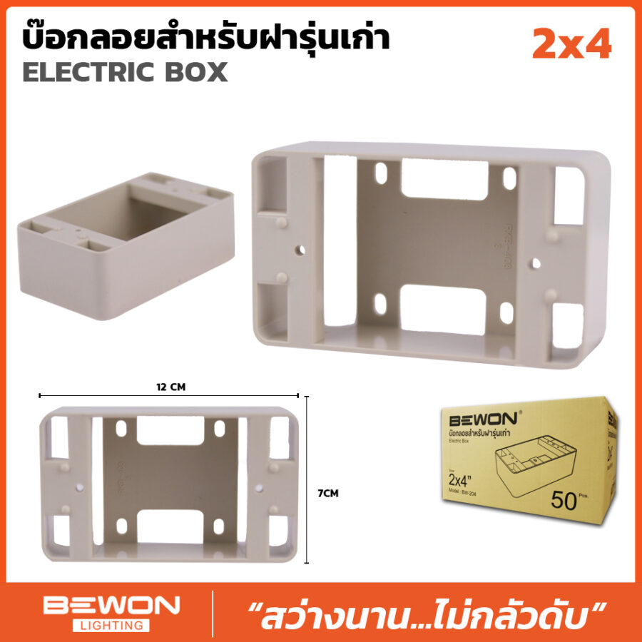 (BW-204) บ๊อกลอย สำหรับฝารุ่นเก่า 2x4