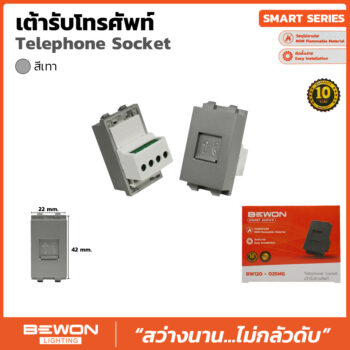 (BW120-025MG) เต้ารับโทรศัพท์