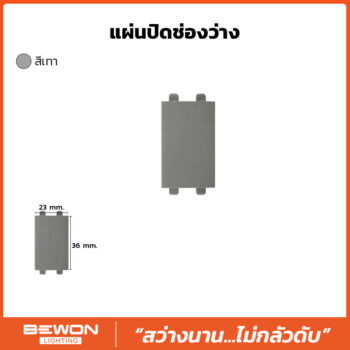 (BW120-030MG) ที่ปิดช่อง สีเทา