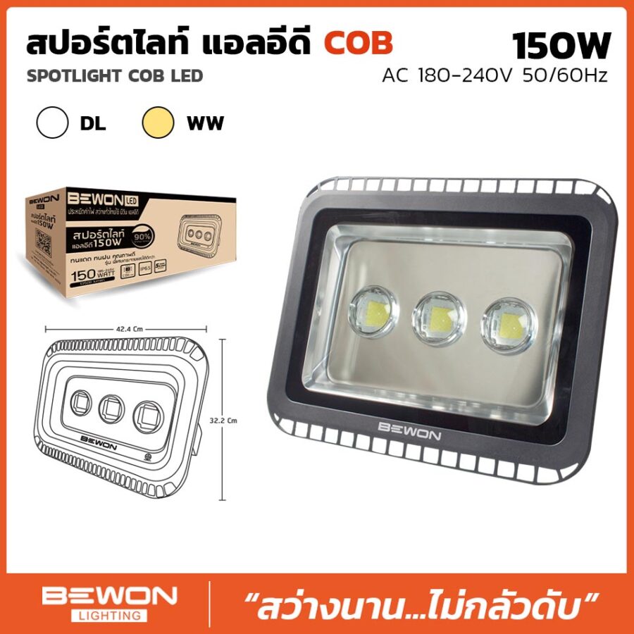 สปอร์ตไลท์ รุ่นเก่า COB 150W