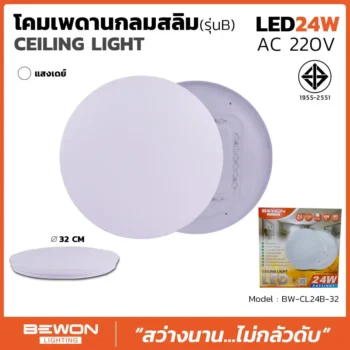 ชุดโคมไฟเพดาน 24W รุ่น B (32cm)