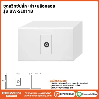 ชุดสวิทซ์ปลั๊ก+ฝา BEWON LIGHTING