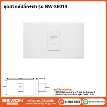 ชุดสวิทซ์ปลั๊ก+ฝา BEWON LIGHTING