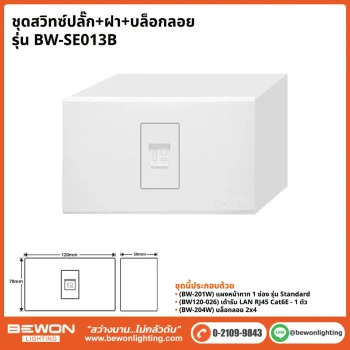 ชุดสวิทซ์ปลั๊ก+ฝา BEWON LIGHTING