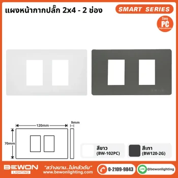 แผงหน้ากาก 2x4 - 2 ช่อง PC
