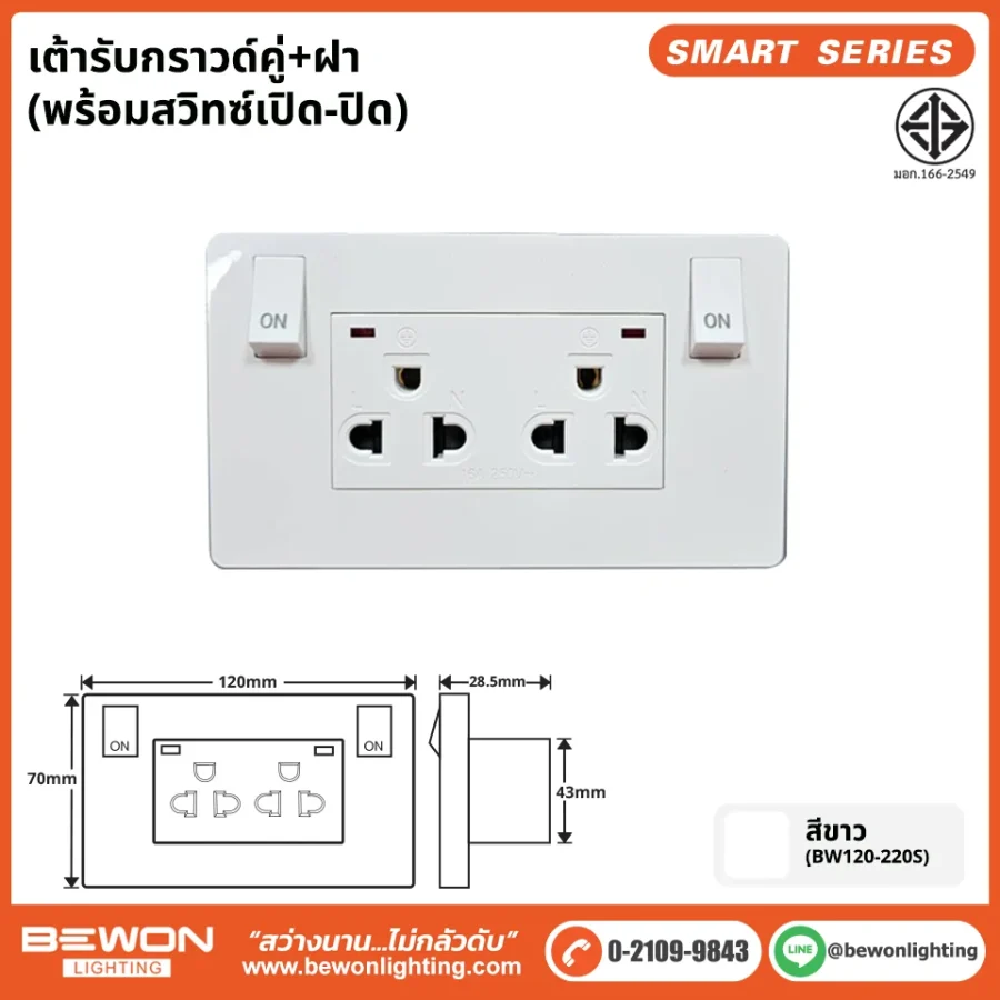 เต้ารับกราวด์คู่