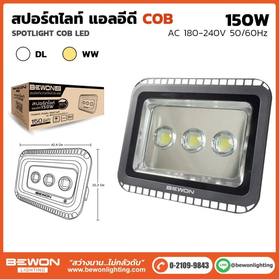 สปอร์ตไลท์ COB รุ่นเก่า 150W
