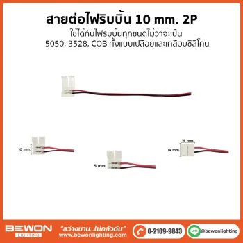 ตัวต่อไฟริบบิ้น 10mm 2P