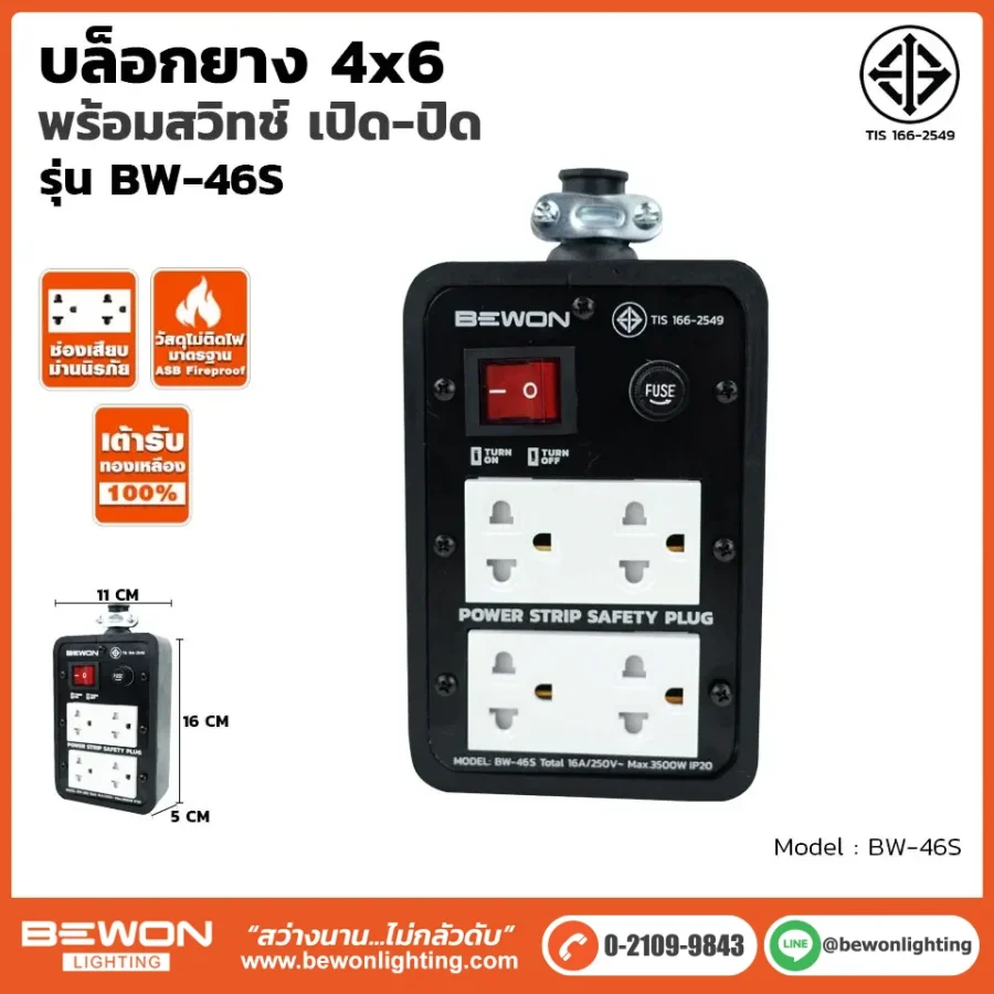 บล็อกยาง 4x6 รุ่น BW-46S