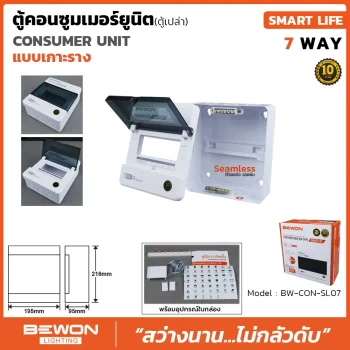 ตู้คอนซูมเมอร์ยูนิต เกาะราง SMART LIFE 7WAY (ตู้เปล่า)